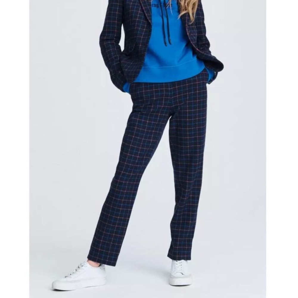 Rag & Bone Poppy High Waisted Pink Blue Tailored Pant Size 10